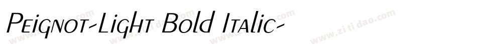Peignot-Light Bold Italic字体转换